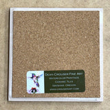 Ceramic Coaster 'Cardinal Pair'