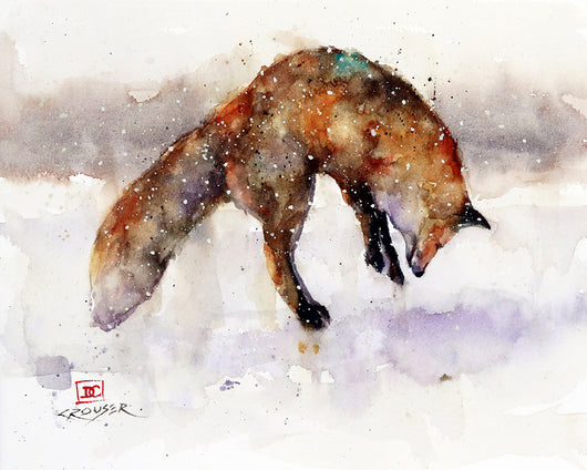 Ceramic Coaster 'Jumping Fox'