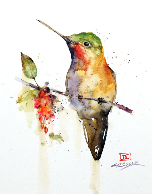HUMMINGBIRD ON BRANCH
